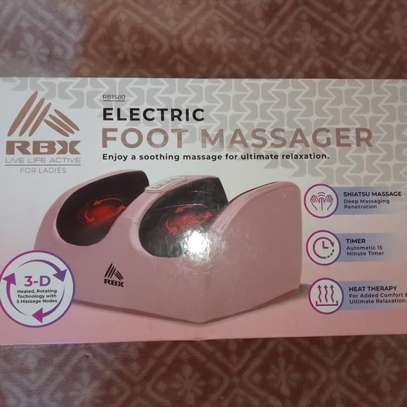 RBX Other - RBX Pink Electric Foot Massager with Shiatsu and Heat Therapy Like New
